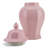 Pink Faceted Lidded Jar