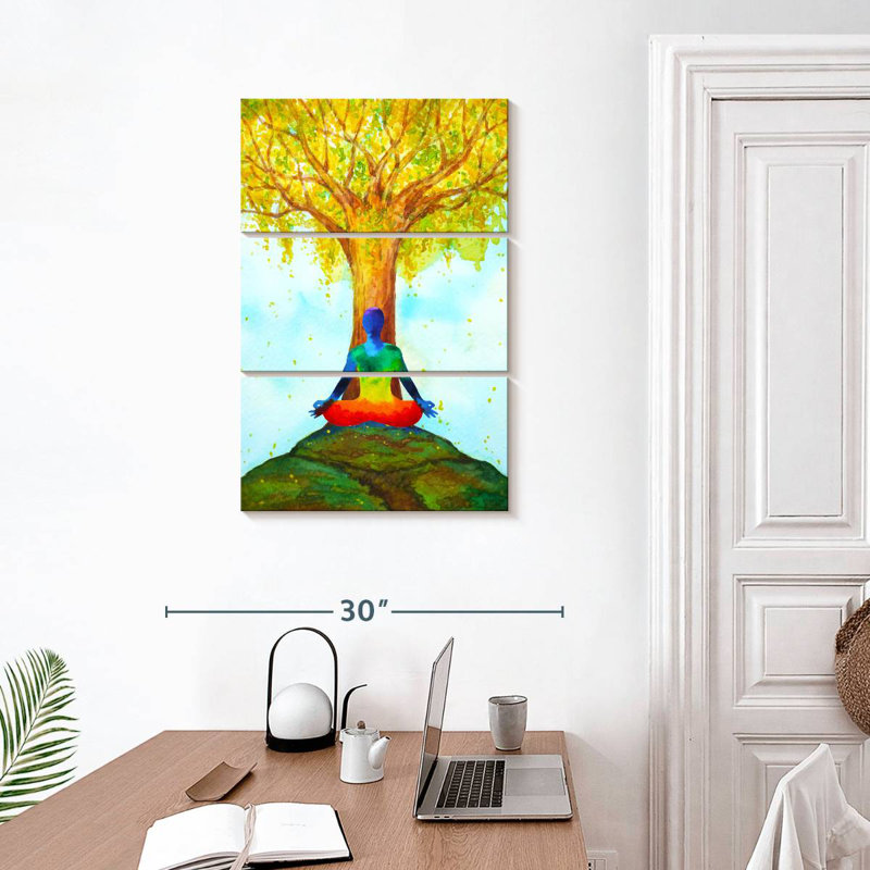 Kerrick Infusing Chakra In Lotus Pose, 32" H x 20" W