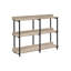 Console contemporaine à 3 niveaux, console moderne taupe et noire à 3 niveaux