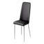 Chaise d'appoint de salle à manger - ensemble de 2, d'appoint, rembourrée, de cuisine, de salle à manger, d'apparence en cuir noir, en métal chromé, de style contemporain et moderne