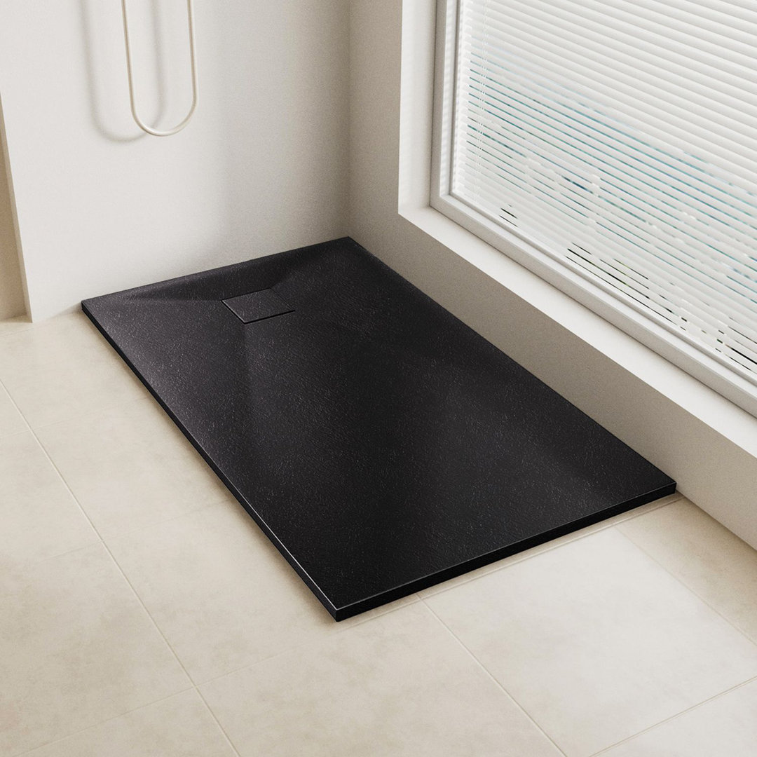 Slip-Resistance 32mm H Rectangular Black Shower Tray