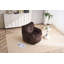 Fauteuil à billes en velours côtelé doux et moelleux rempli d'éponge à mémoire de forme-418667361