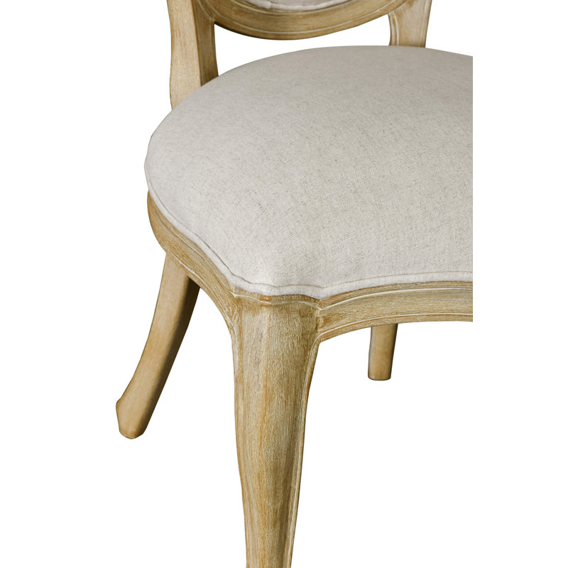 Frady 21.5'' H Linen Upholstered Side Chair, Beachstone