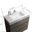 Meuble-lavabo gris de 36 po - Design moderne. Rangement spacieux, doux et silencieux. Lavabo blanc. Poignée -. Pré-assemblé avec. Max ergonomique.-359910874-359910873