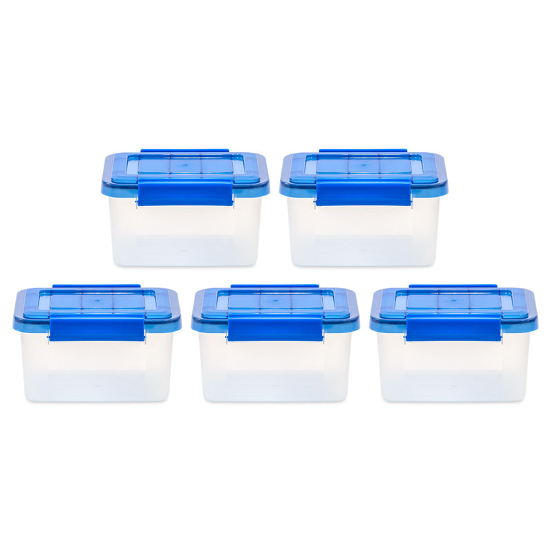 IRIS 6 Qt./1.5 Gal. Weatherproof Clear Plastic Storage Tote