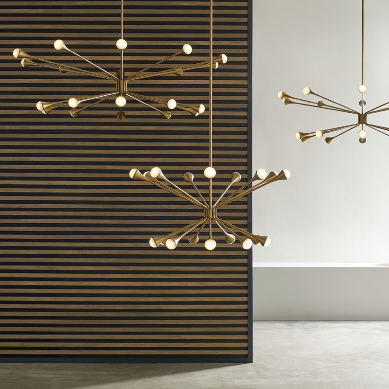 Lody 20 - Light LED Chandelier, Aged Brass