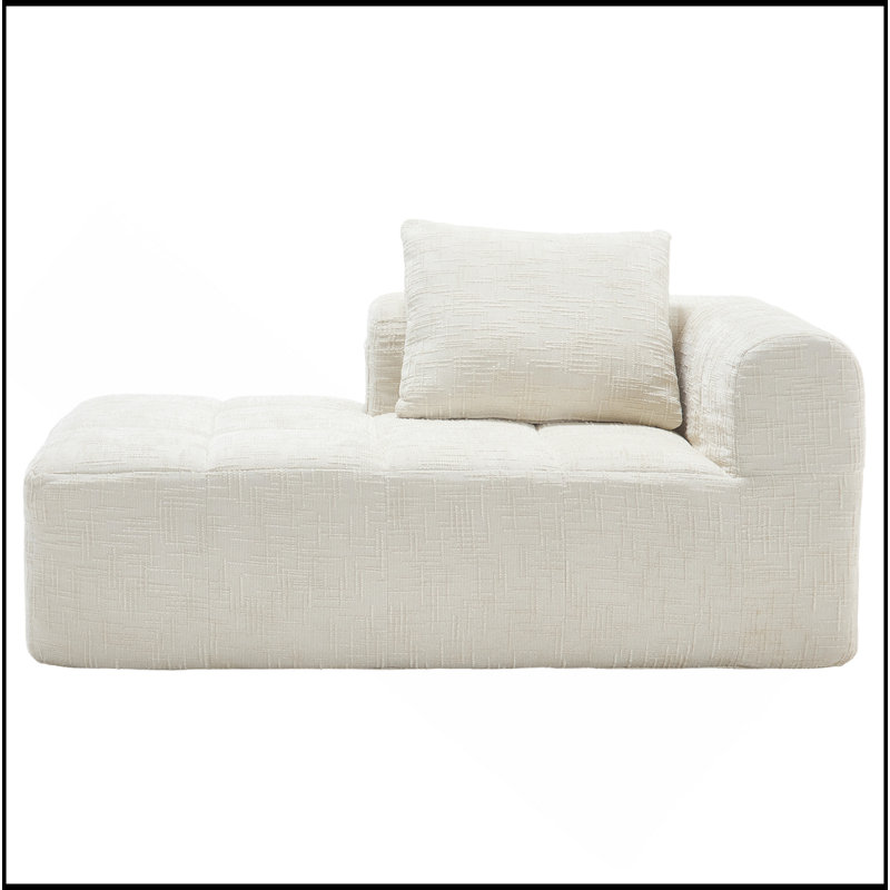 Canapé en chenille Boneless, canapé-lit modulaire minimaliste pour salon, Beige