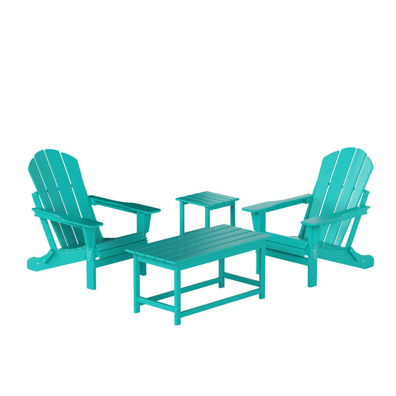 Laguna Foldable Outdoor Adirondack Chair, Turquoise