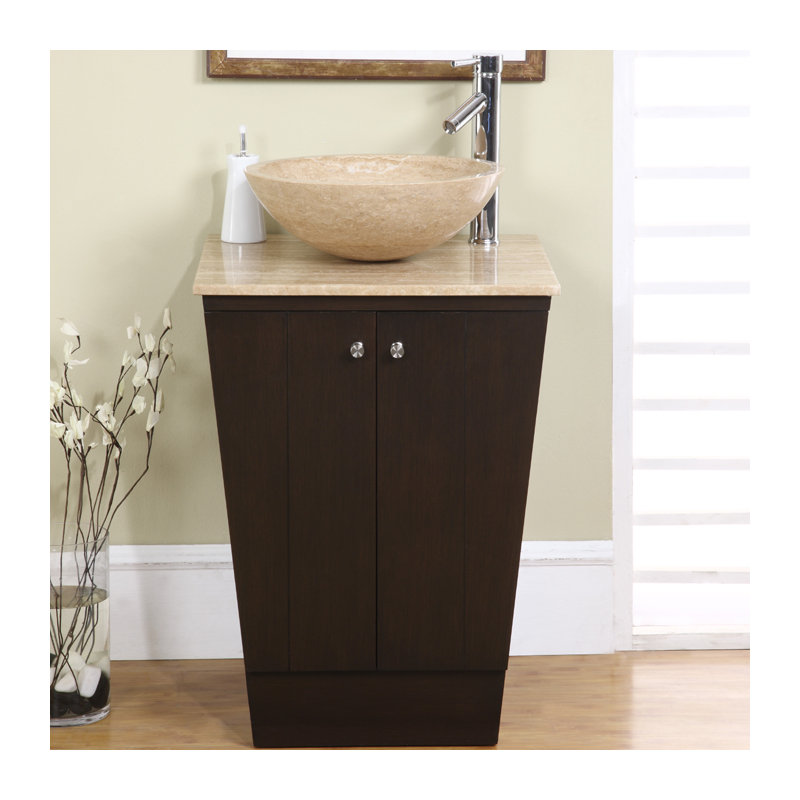 Moorhouse 22'' Single Bathroom Vanity with Stone Top
