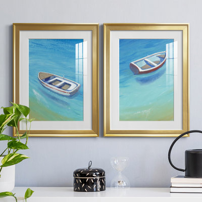 Annexe ancrée I - Encadrée sous verre, lot de 2, grande décoration murale pour salon