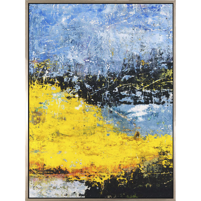 «Sunrise - Floater Frame», peinture sur toile, H 48 po x l 36 po