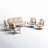 Argyri 7 Person Metal Outdoor Patio Conversation Set with 2 Swivel Lounge Chairs-91289252