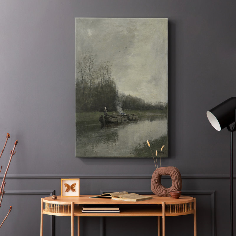 Paysage rétro Cxxxix - galerie enveloppée de cavas, H 60 po x l 40 po