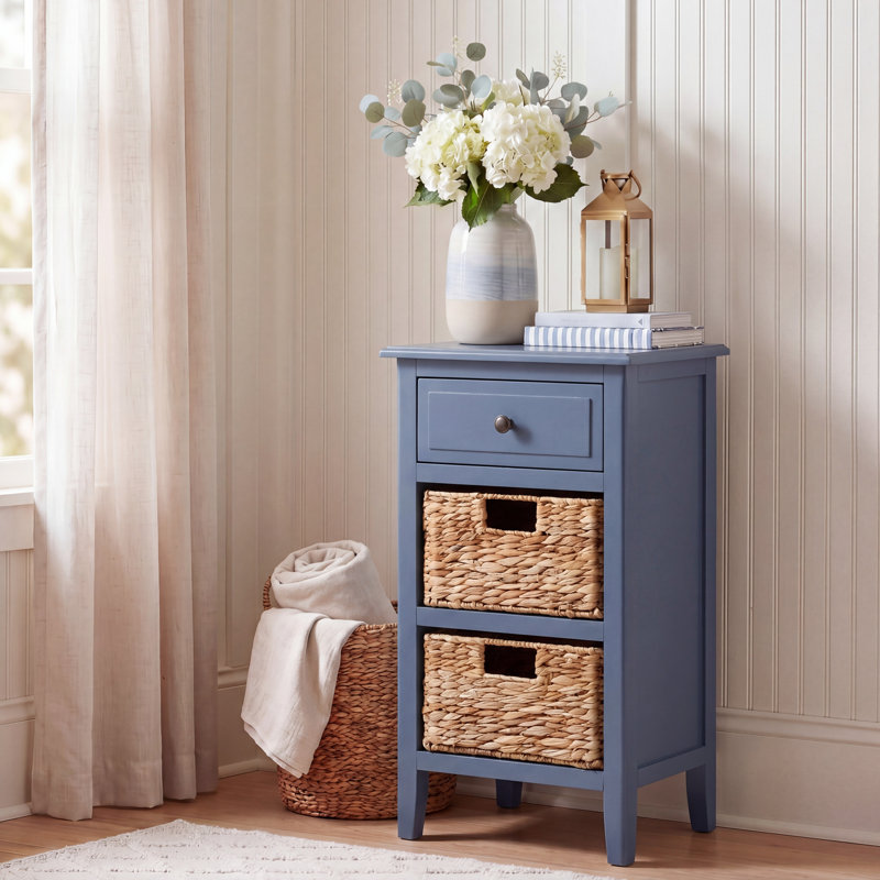 Table de bout avec rangement Santa Cruz, Bleu
