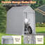 Abri d'auto durable avec abri de rangement et porte à fermeture à glissière, H 103,92 po x l 120 po x P 120 po