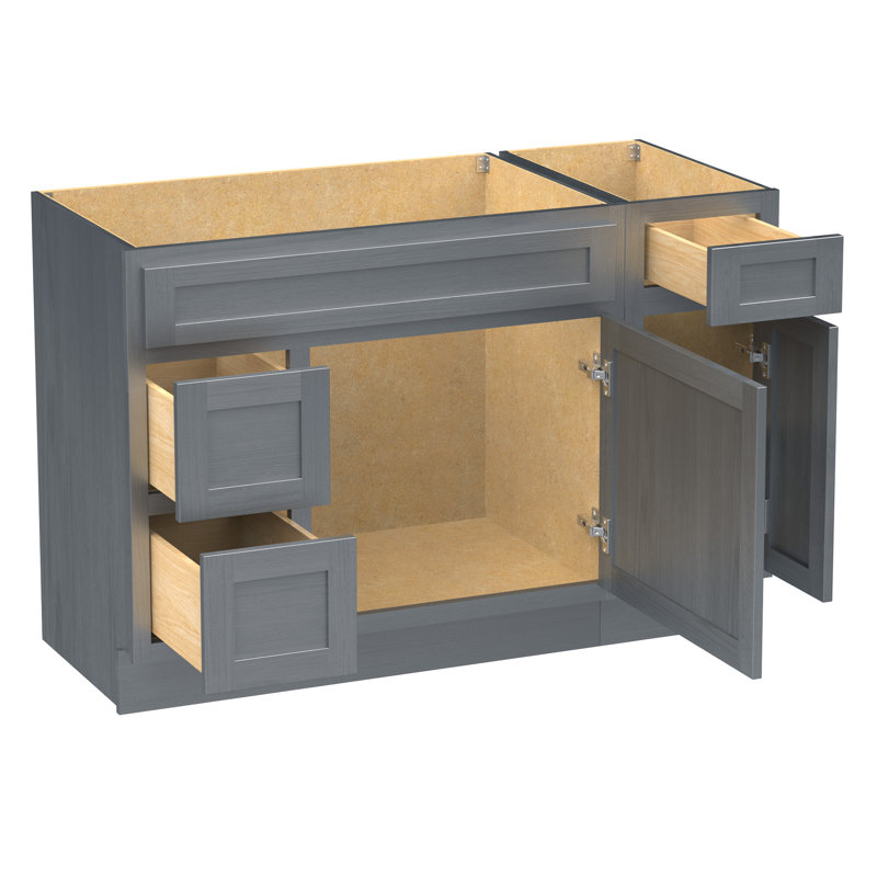 Base de meuble-lavabo simple 48 po seulement, Argenté