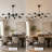 10-Light 30.7" Modern Sputnik LED Chandelier