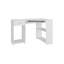 Bureau en coin en L, poste de travail peu encombrant avec tablettes latérales doubles pour la maison et le bureau-1127188044