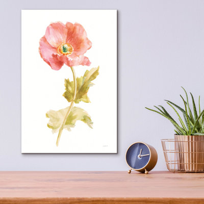 «Garden Poppy On White» par Danhui Nai, art mural en verre acrylique