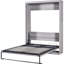 Armoire de lit pleine grandeur de couleur grise - fabrication stable et utilisation efficace de l'espace