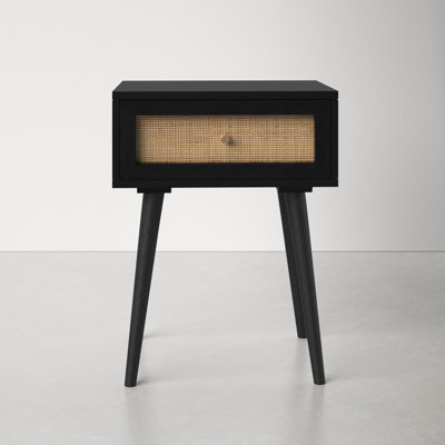 Nico Solid Wood End Table with Storage