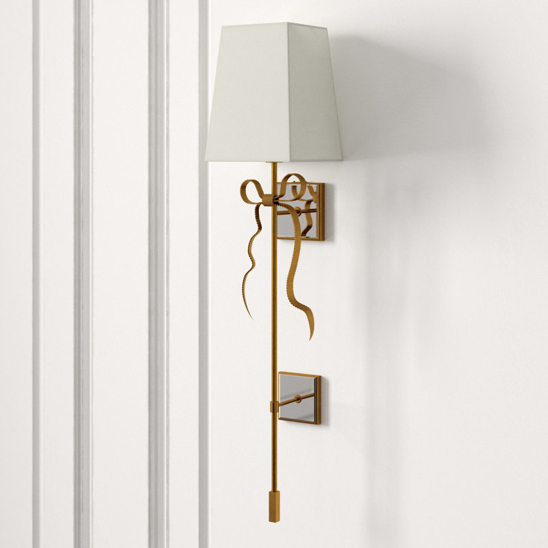 Ellery Glass 1 - Light Wallchiere, Cream, Soft Brass