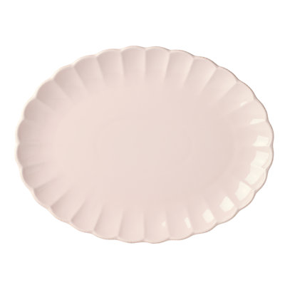 Lenox French Perle Scallop Blush Oval Serving Platter
