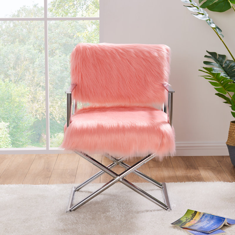 Upholstered Armchair, Pink