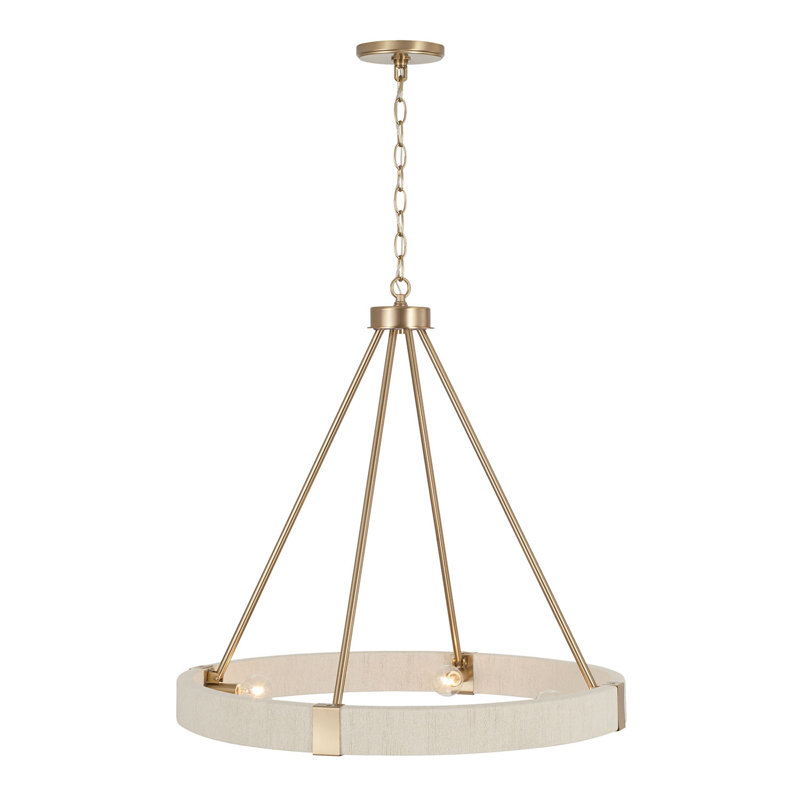 Lustre en roue de chariot Dorrin, H 25,5 po x l 26 po