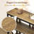 55'' Industrial Sofa Table, 3-Tier Storage Console Table With Unique Geometric Design, Behind Couch Accent Table For Entryway, Living Room, Foyer, Hallway, Office - Rustic Brown