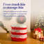 Ensemble de 3 boîtes de rangement empilables de 61 cm (24 po) en plastique transparent rouge, pour couronnes et guirlandes de Noël. Ces boîtes sont munies de couvercles et de poignées.