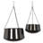 Anterion Silver Metal Hanging Dome Indoor Outdoor Wall Planter with Chain, Set of 2-30690270