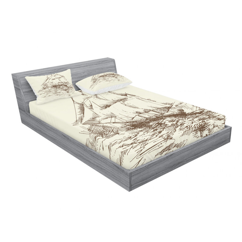 Microfiber Sheet Set, Queen Sheet Set with Fitted Sheet