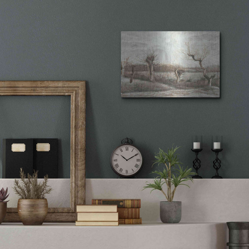 «Tetards (Pollards)» par Vincent Van Gogh, art mural en métal, 24 po x 16 po, H 12 po x l 16 po