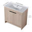 Ensemble de meuble-lavabo sur pied simple en céramique avec meuble-lavabo de 35,8 po Esven