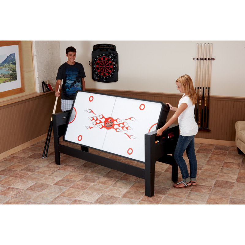 Table de jeux multi-jeux Fat Cat Flip 3 en 1 de 183 cm (72 pouces) avec billard, air hockey et tennis de table