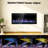 Recessed or Wall Mounted Electric Fireplace, Logs & Crystals, Remote Control,Remote Control, Timer, Dimmer, 12 Flame Colors, 750/1500W, Narrow Bezel-344547361