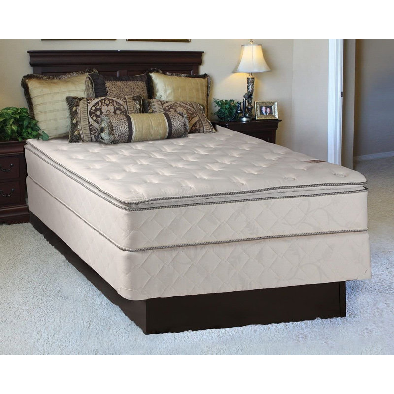Alwyn Home Berning Twin 10'' Plush Innerspring Mattress and Bed Frame Box Spring