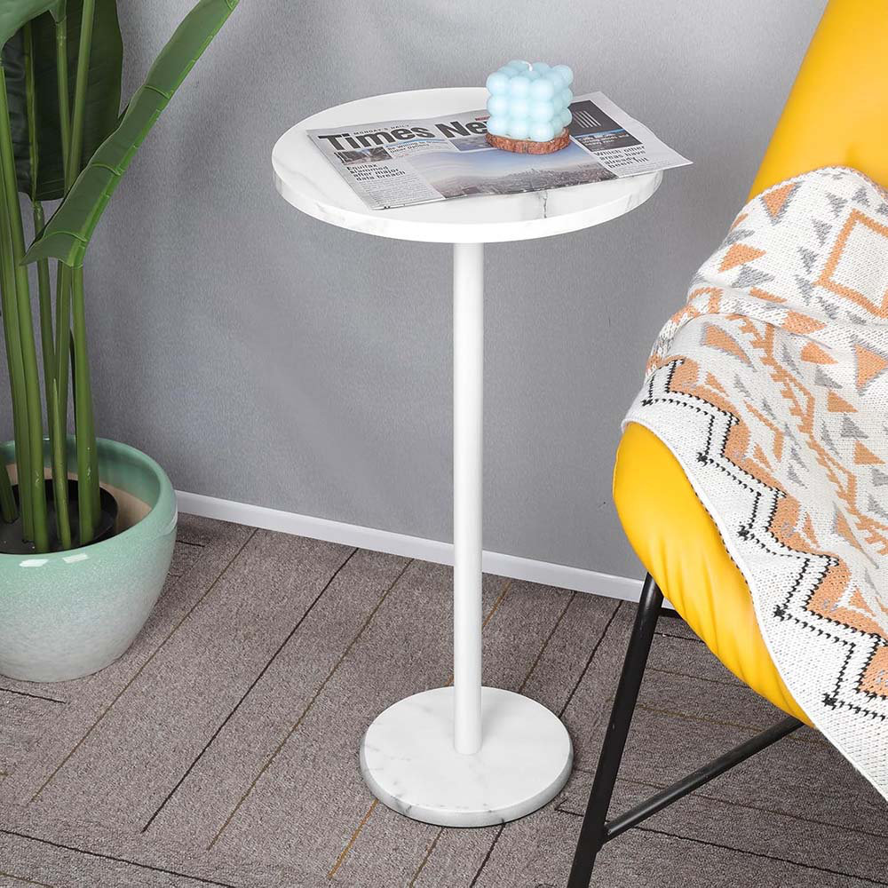 Ebern Designs Drink Tables For Small Spaces Pedestal Side Table