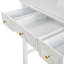 Coiffeuse compacte avec miroir réversible, coiffeuse avec tabouret, coiffeuse compacte pour petits espaces, blanc