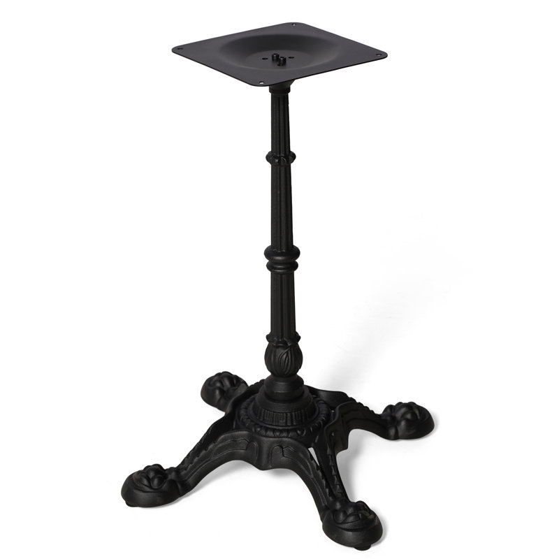 H27,95 Base de table en fonte avec 4 pieds en griffe de tigre, pied de table noir, Noir