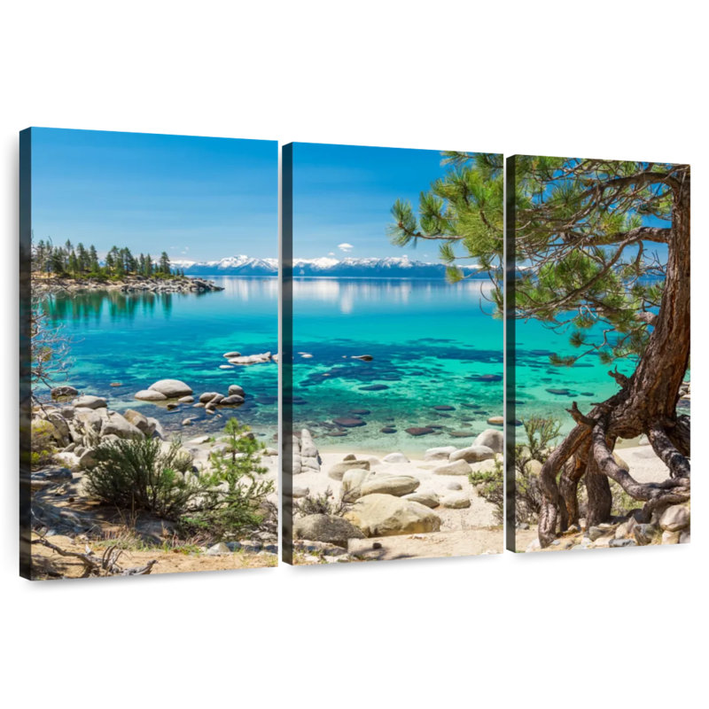 Alvord turquoise, lac Tahoe, H 32 po x l 50 po