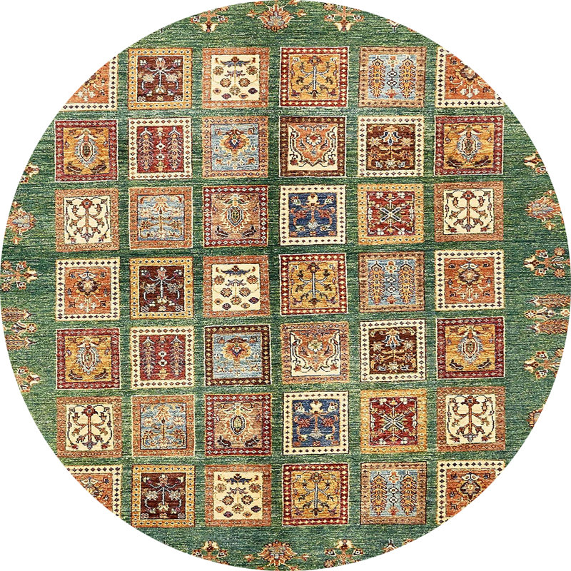 Geometric Indoor Rug, Round 6'