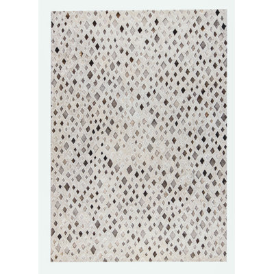 Cowhide Geometric Indoor Rug