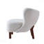 Fauteuil d'appoint en sherpa blanc parfait pour les salons modernes