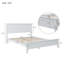 Ensemble de chambre à coucher complète 3 pièces en bois massif blanc