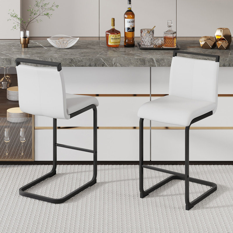  Tabouret de comptoir 25 po Telauges, Blanc