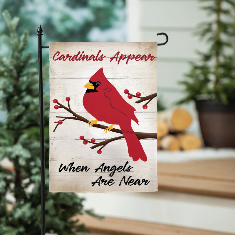 Quand les anges sont près du drapeau de jardin Applique