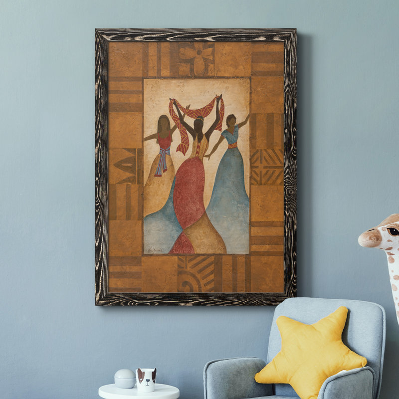 Rythme - peinture sur toile encadrée, Cadre noir, H 31,5 po x l 23,5 po x P 1,5 po