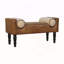 Banc en bois Chester Buffalo, rembourré, beige et brun clair